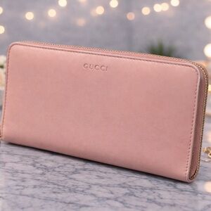 GUCCI Bamboo Zip Around Long Wallet